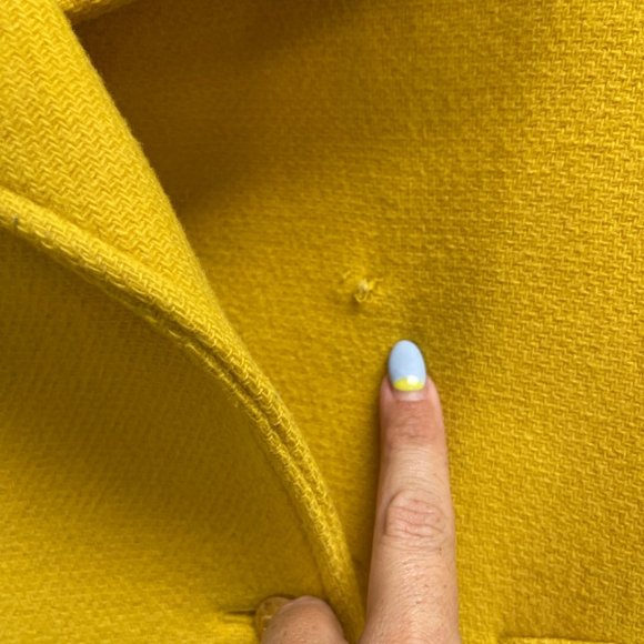 J. Crew Yellow Stadium Cloth Majesty Peacoat Wool Short Coat 49360 size 2 - Picture 10 of 10